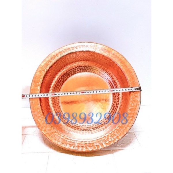 CHẬU ĐỒNG ĐỎ 36  CM CHẤT LIỆU BẰNG ĐỒNG ĐỎ 💯