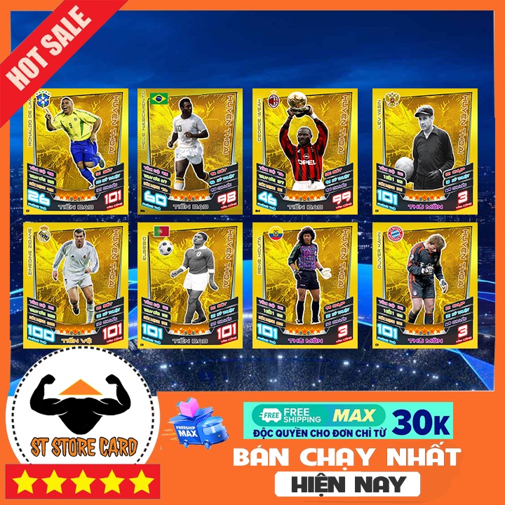 Thẻ cầu thủ huyền thoại legend vàng 2012/2013 size Poca Match Attax THẾ GIỚI ST STORE CARD 115