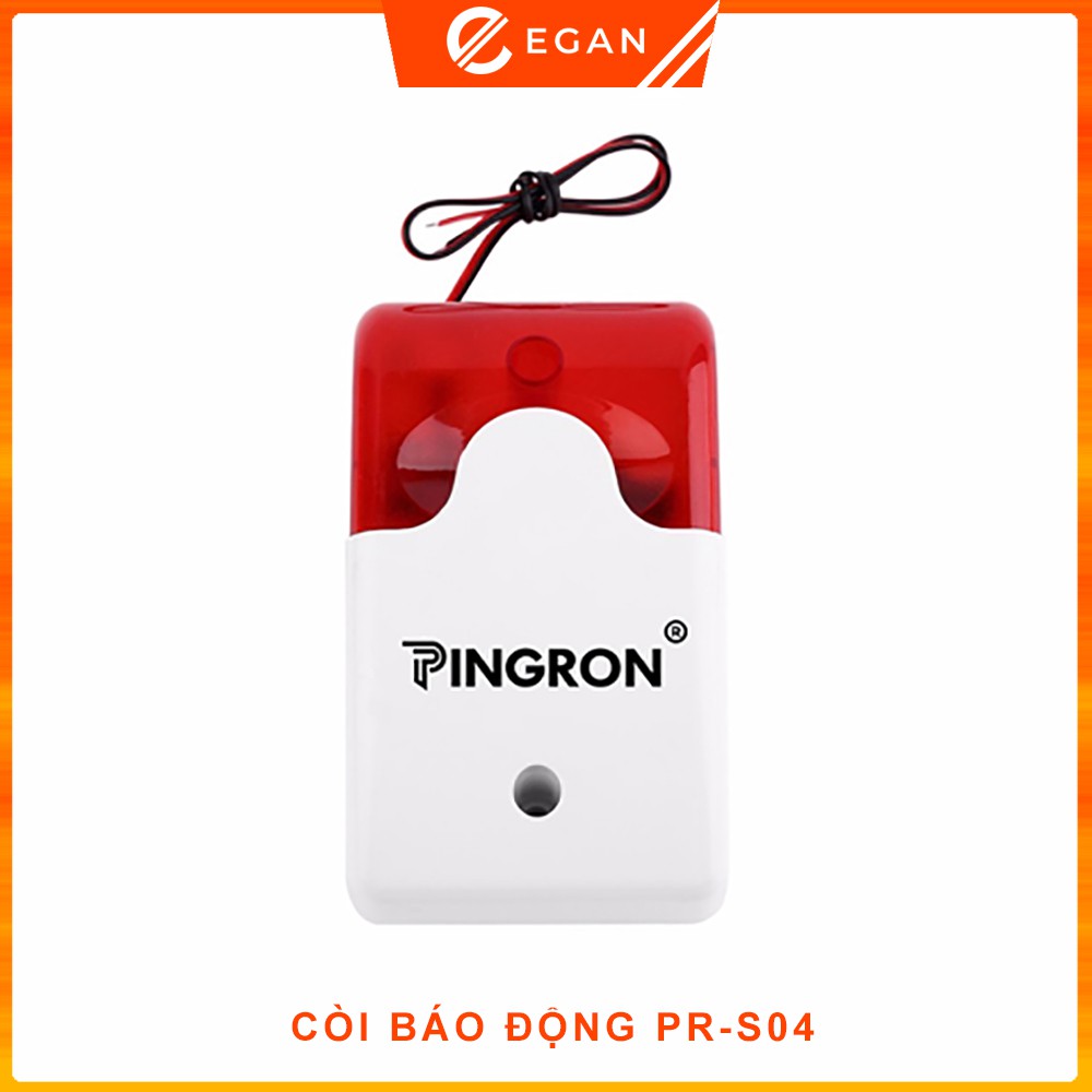 [ Có Video ] Còi Hú Báo Trộm Sáng Đèn Có Điều Chỉnh Âm Lượng 12VDC PINGRON PR-S04 I Bảo hành 12 tháng