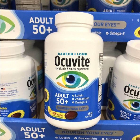 Viên Uống Bổ Mắt Ocuvite Adult 50+ Dành Cho Người Trên 50 Tuổi 150 Viên của Mỹ