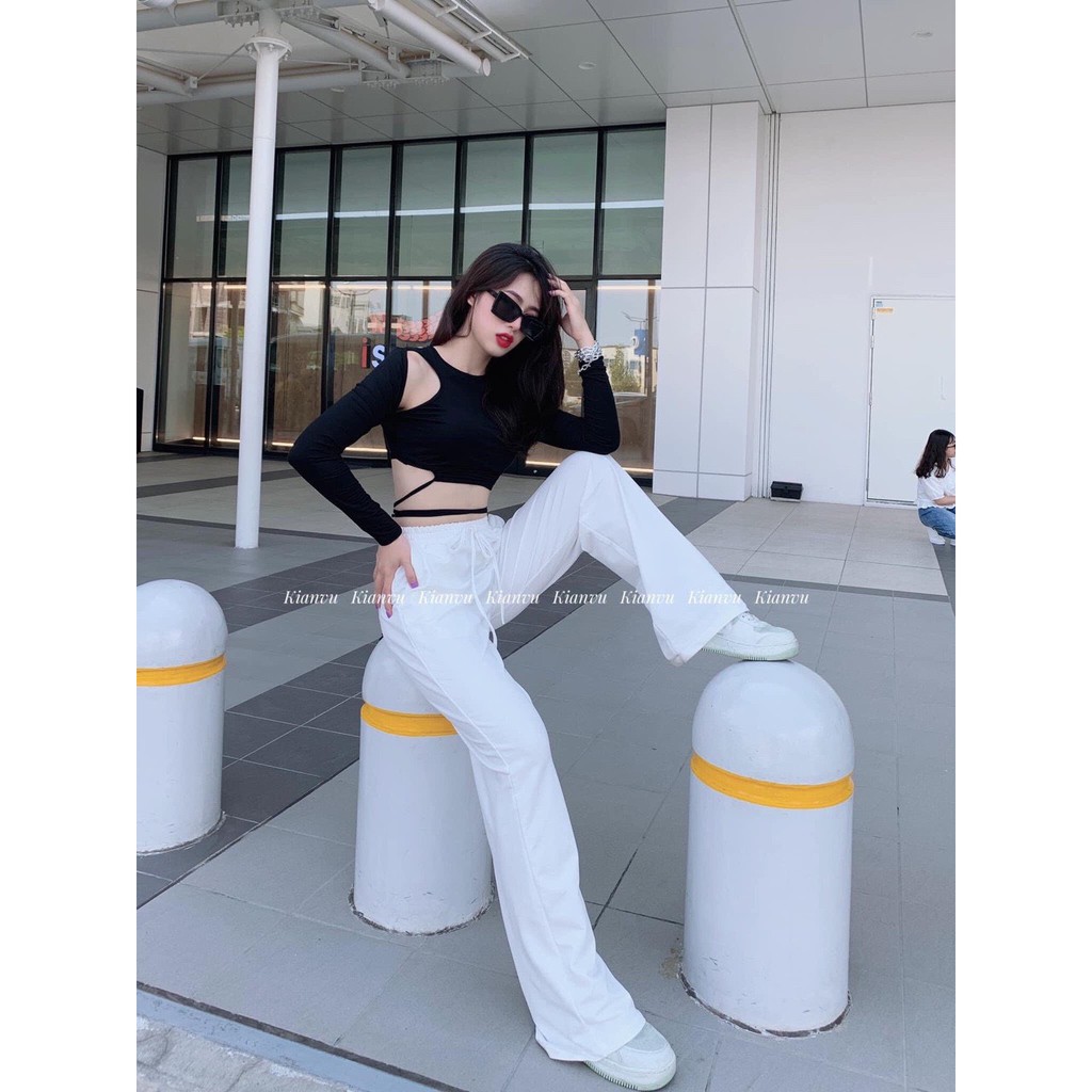 áo khoét hở vai đan dây bụng siêu hot siêu xinh xinh