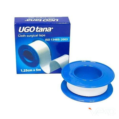 Băng dính cuộn vải lụa y tế UGOTANA (Kt: 2,5cm x 5m) Hộp 01 cuộn