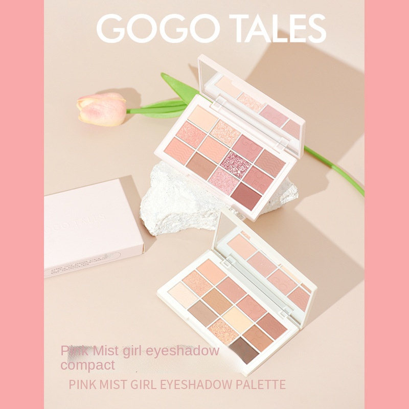 Bảng Phấn Mắt Gogo Tales 12 Màu Tông Lì Và Hồng Đào Trang Điểm Cho Nữ