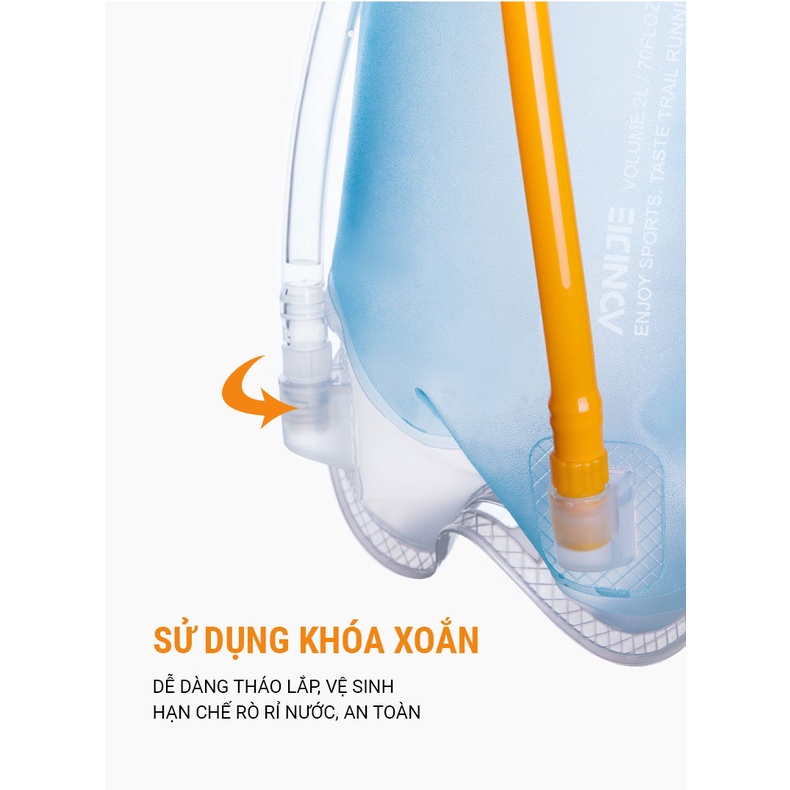 Túi nước thể thao 2 ngăn Aonijie Hydration Bladder 2L (SD56)