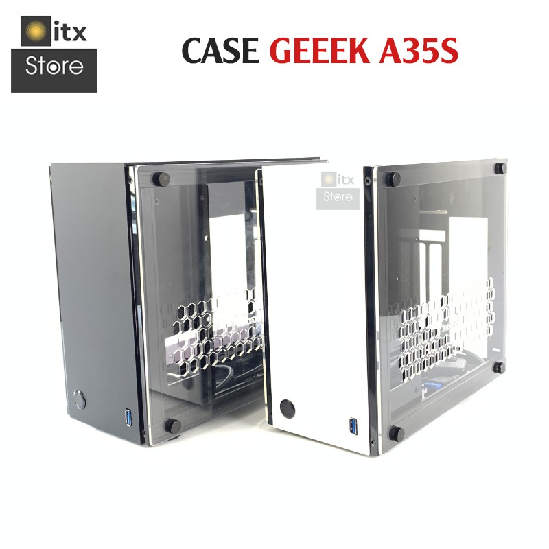 [ITX Store] - Case mini ITX GEEEK A35S - Hỗ trợ VGA dài 2 Fan