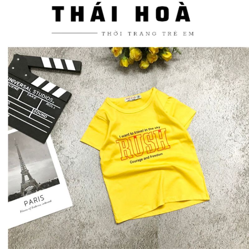 Size đại áo thun bé trai 21_40kg chất liệu cotton thoáng mát