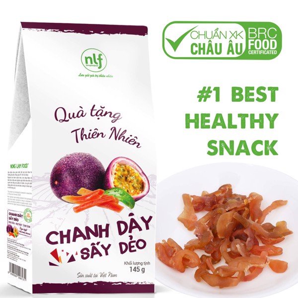 Chanh dây sấy dẻo 145g Nông Lâm Food trái cây sấy dẻo 100% thiên nhiên hỗ trợ giảm cân ăn kiêng,bổ sung các chất