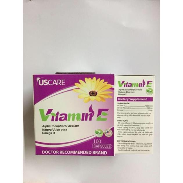 Viên Uống Vitamin E Hoa Cúc Hộp 100 viên.