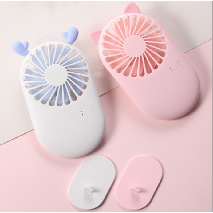 Quạt Mini cầm Tay Tích Điện 3 Chế Độ Quạ Tích Điện Cầm Tay Có Đế để bàn