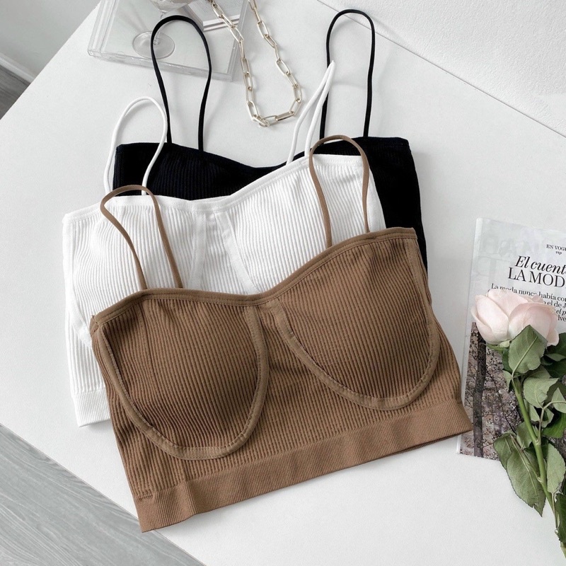 Áo Bra 2 Dây Thiết Kế Thanh Lịch, Chất Đẹp Có Đệm Ngực A6