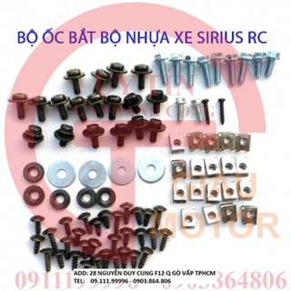 BỘ ỐC BẮT BỘ NHỰA CHO XE SIRIUS RC , BỀN ĐẸP