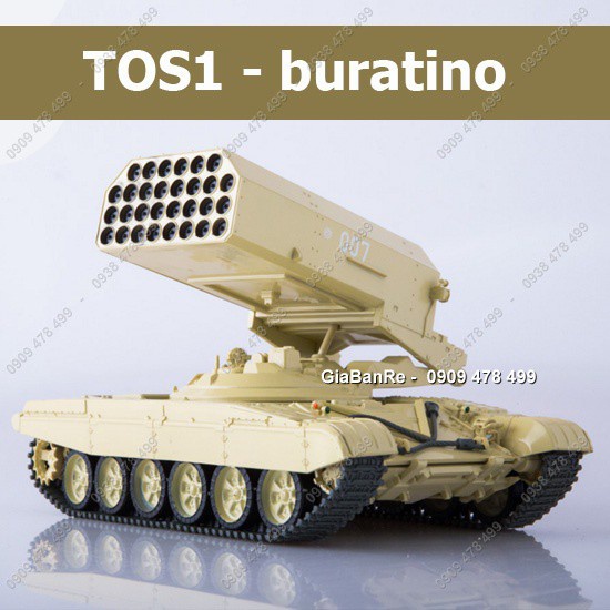 Xe Mô Hình Hoàn Thiện Hệ Thống Pháo Phản Lực Tos 1 - Buratino -  Tỉ Lệ 1:43 - Modimio