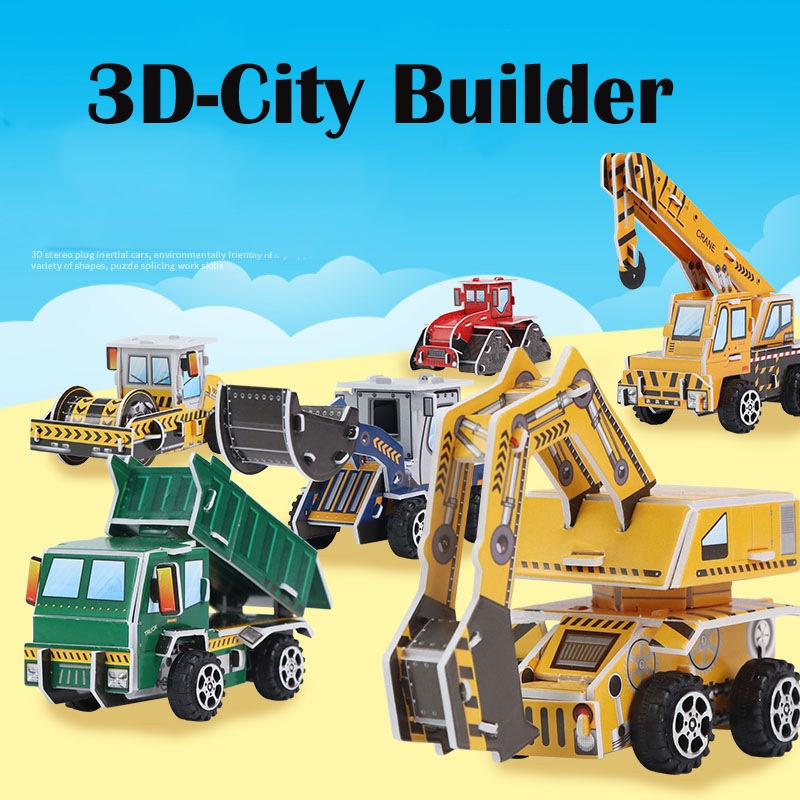 Bộ Đồ Chơi Lắp Ráp Mô Hình Xe Tải 3D Dành Cho Bé 4-12 Tuổi
