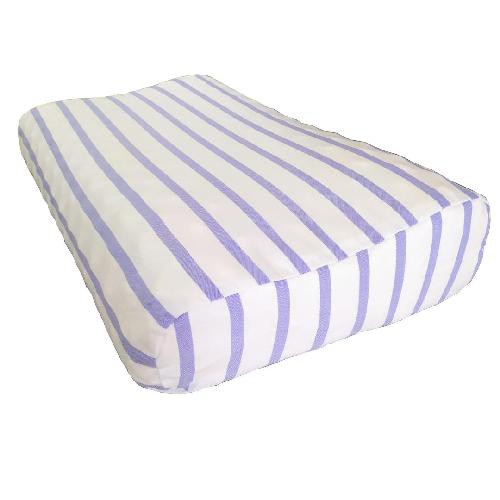 Bộ 2 Vỏ Gối Cao Su Non Chất Vải Thô Cotton Kẻ Sọc Mỏng Mềm Mại Thoáng Mát