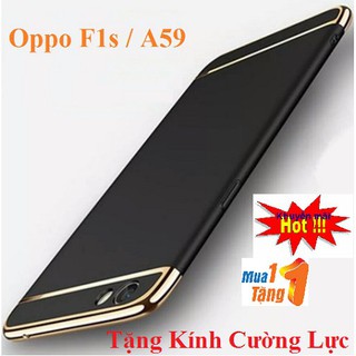 ốp lưng ba mảnh oppo F1S/a59 tặng cường lực theo máy