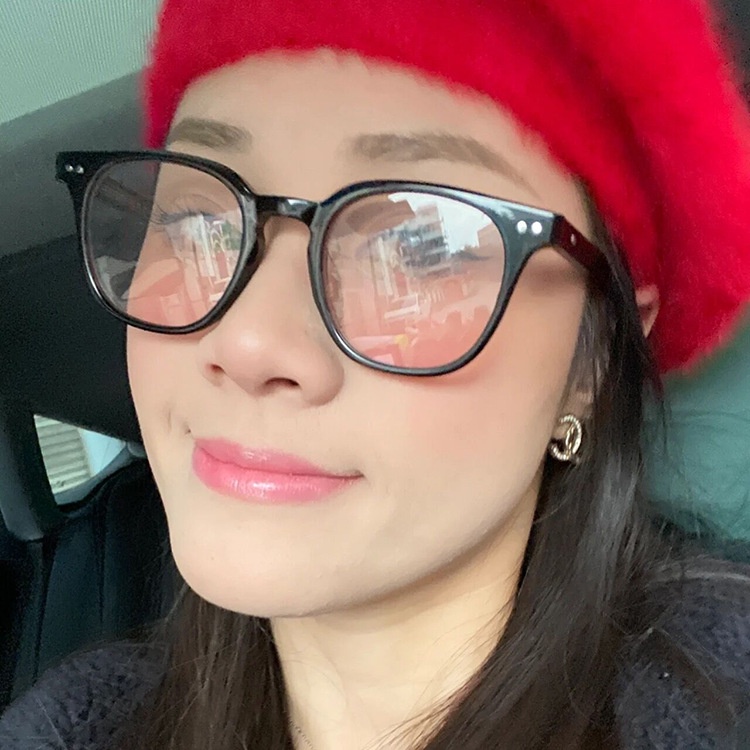 (KIQI-FASHION) COD Kính Mát Gọng Tròn Màu Gradient Chống Tia UV Thời Trang Hàn Quốc Cho Nam Nữ