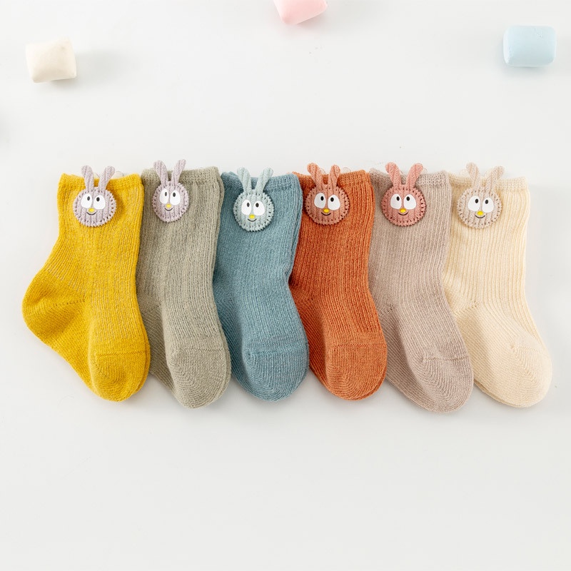 XẢ LẺ SIZE SIÊU RẺ- Tất trẻ em.Sét 3 đôi tất cổ cao cho bé hình ngộ nghĩnh đáng yêu