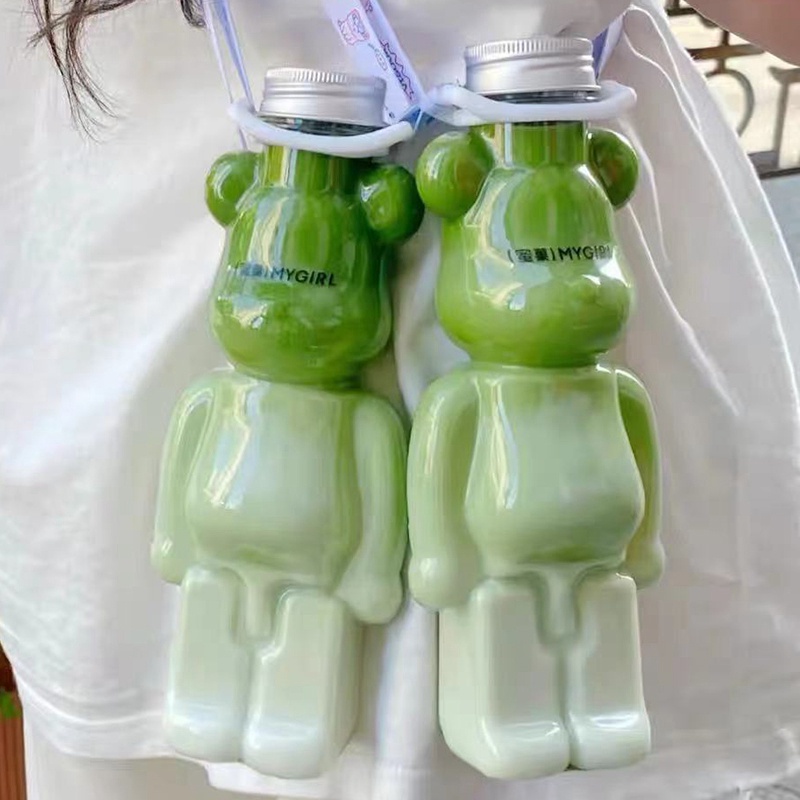 Bình Nước Trong Suốt Hình Gấu 400ml/700ml