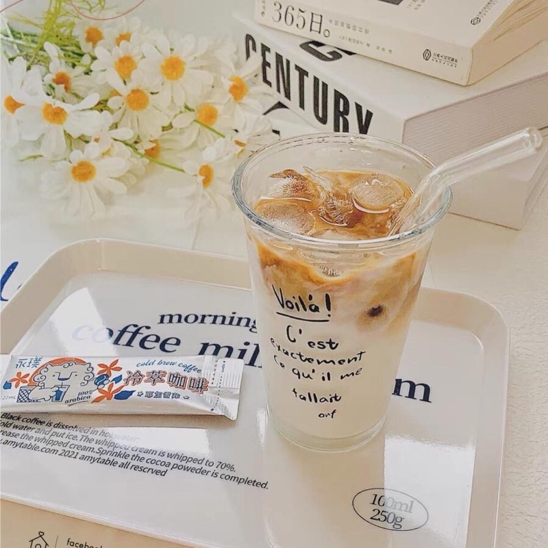 Khay Coffee milk cream nhựa đựng thức ăn, mỹ phẩm in chữ Coffee trang trí chụp hình