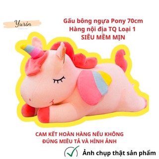Gấu bông ngựa Pony 70cm - loại 1 siêu mềm