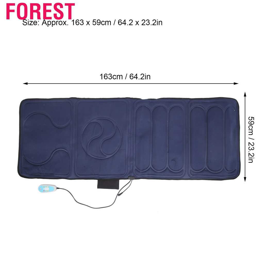 Forest Folding Body Massage Cushion Multi-Functional 9 Gears Household Mat 100-240V