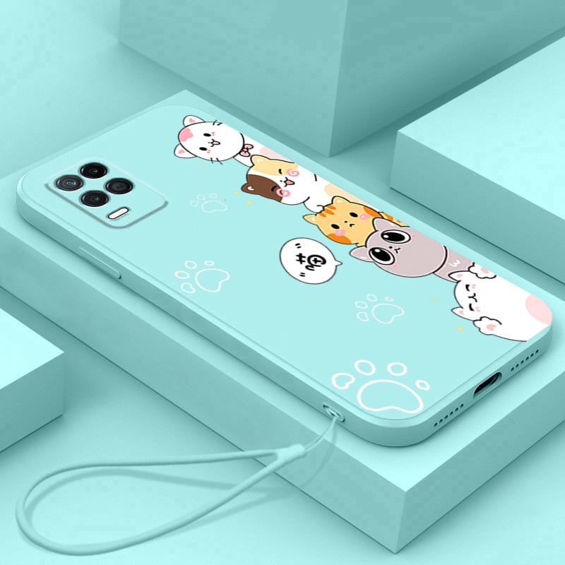 Ốp lưng OPPO A54 4g Ốp Điện Thoại Silicon Mềm Mịn Bảo Vệ Cho OPPO A54 4g DZMM01 viền vuông cute