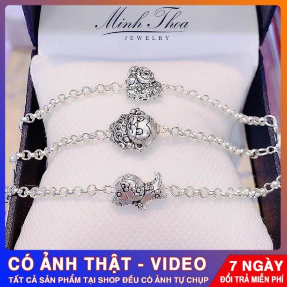 Lắc bạc cao cấp cho bé nam nữ, vòng bạc nguyên chất hình con vật Tuấn Thoan JEWELRY