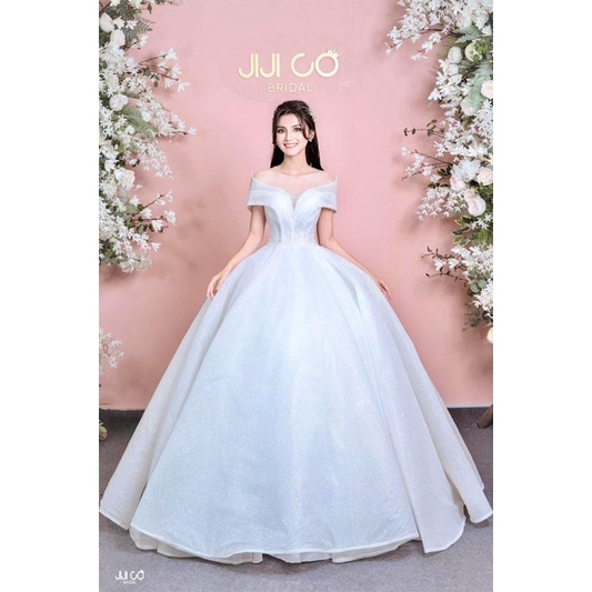 có ảnh thật Pass váy cưới jijico size S dưới 55kg