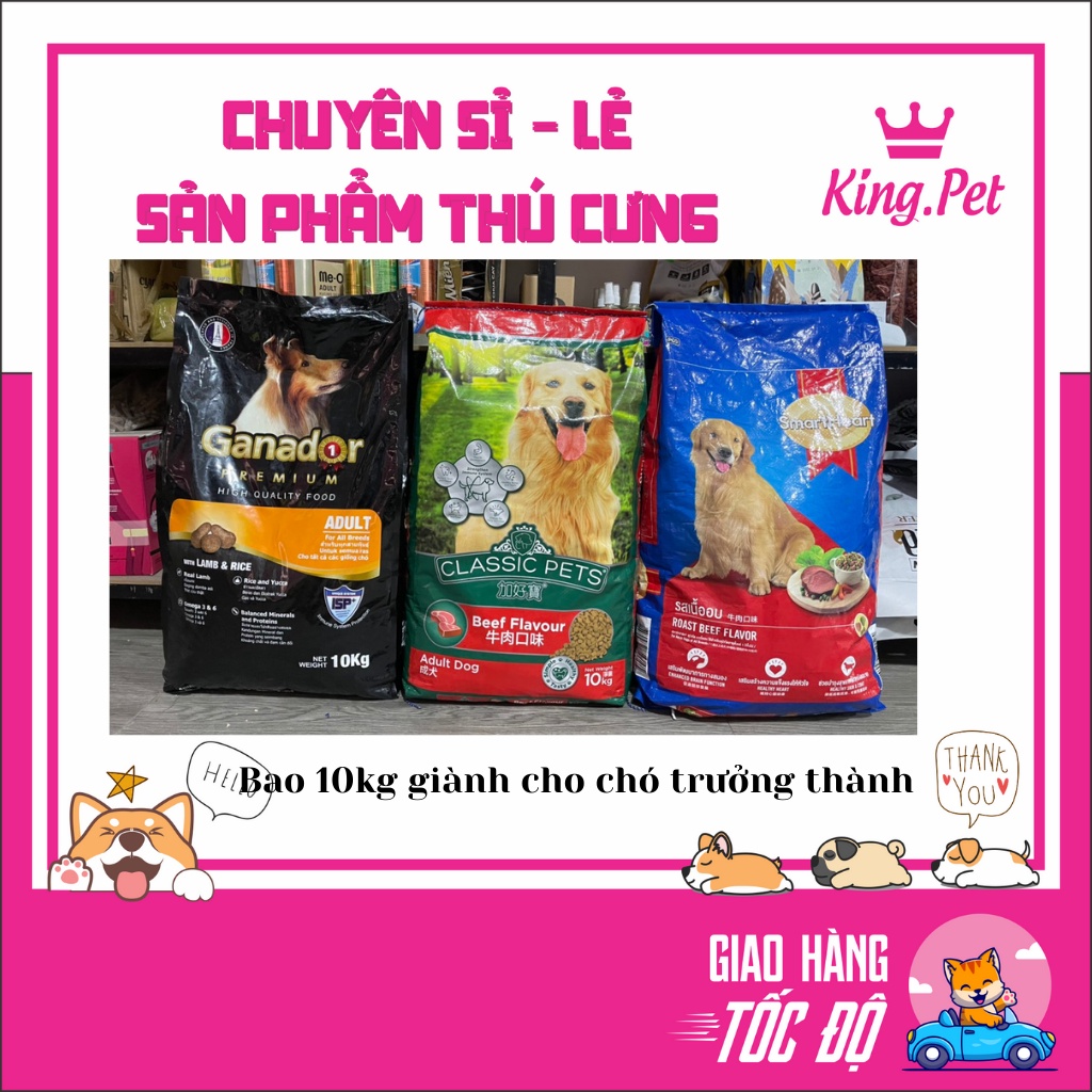 [Mã PET50K giảm Giảm 10% - Tối đa 50K đơn từ 250K] BAO 10kg- THỨC ĂN CHO CHÓ TRƯỞNG THÀNH