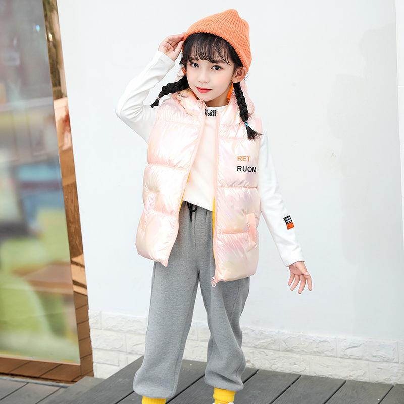 Áo Khoác Phao cotton Dày Không Tay Giữ Ấm Mùa Thu Đông Cho Bé Gái