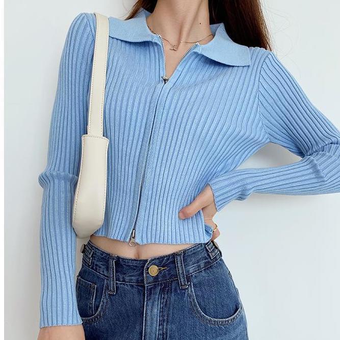 SPWomen's cardigan with two zipper tops