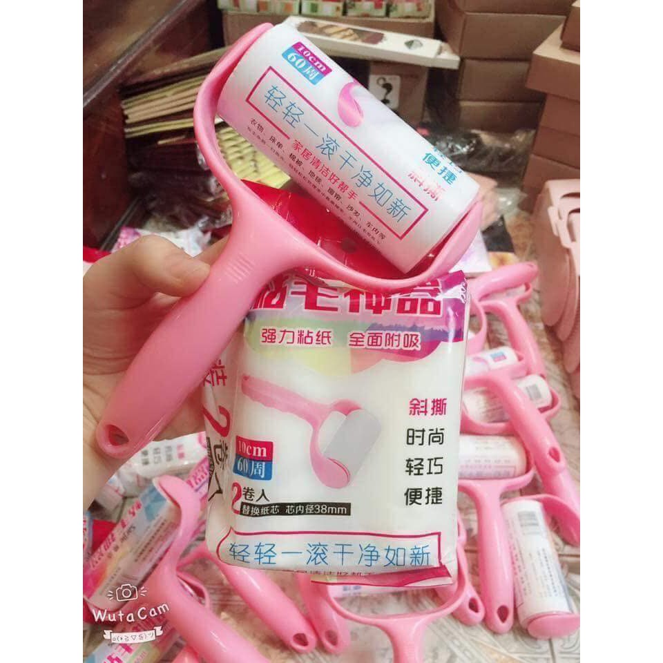 CON LĂN HÚT BỤI BẨN, dính lông vào quần áo. 1 que lăn kèm 2 lõi thay