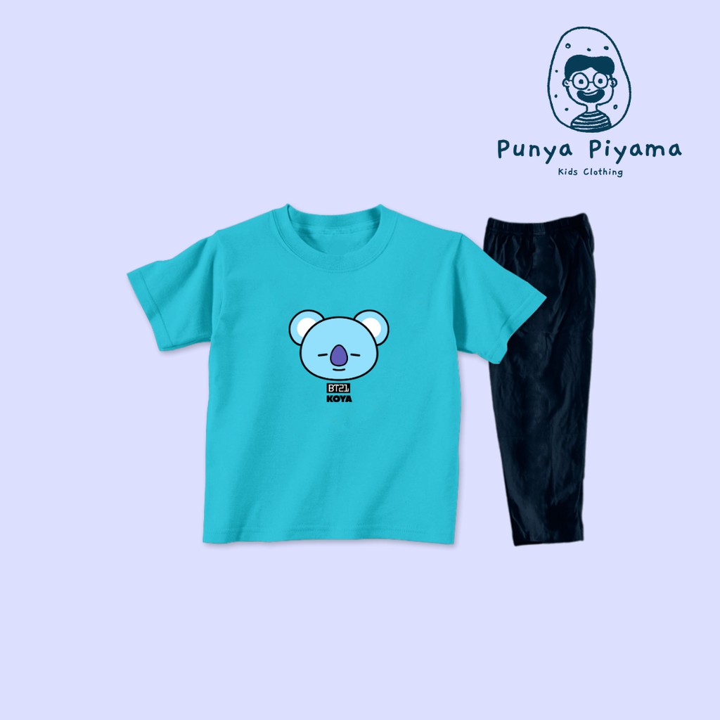 Bộ Đồ Ngủ Cotton In Hình Bt21 Cho Bé Từ 2-8 Tuổi