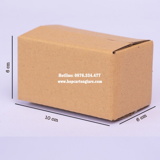 10 hộp carton 10x6x6 cm