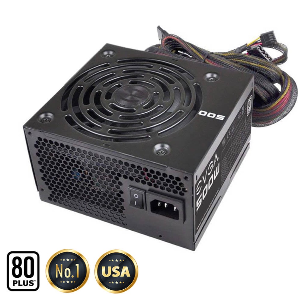 Nguồn Máy Tính EVGA 500 W1 – 80+ WHITE 500W – Hard Line