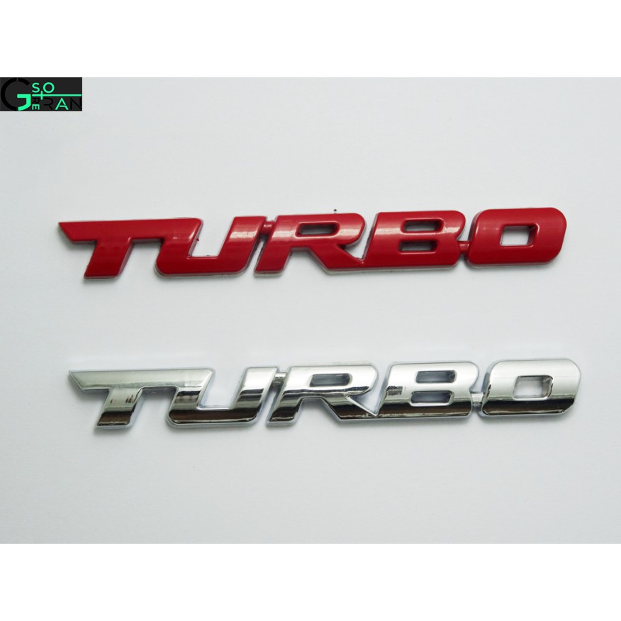 TEM DECAL CHỮ NỔI 3D TURBO