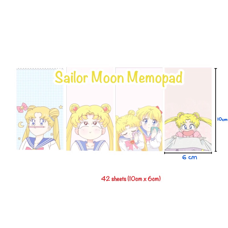 Set giấy note, giấy ghi nhớ Sailor moon