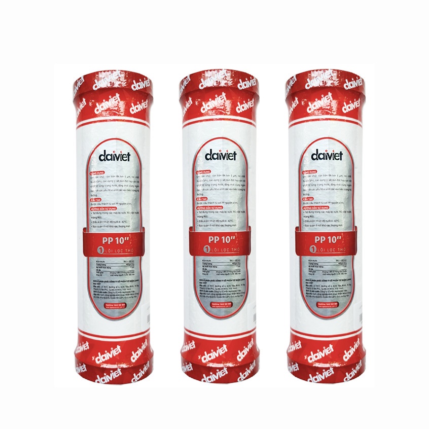 Combo 3 lõi lọc nước Đại Việt, sử dụng được cho mọi máy lọc nước