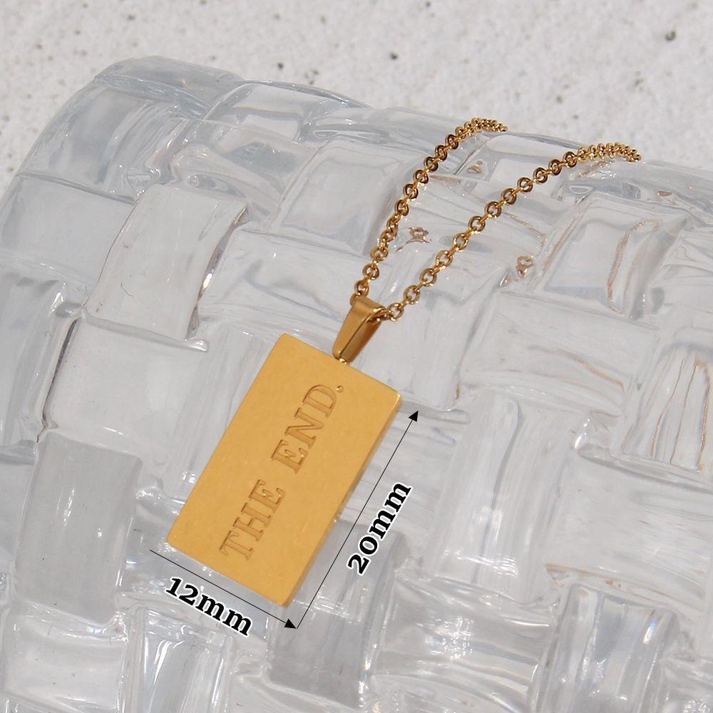 Vòng cổ Mặt Vuông Khắc Chữ 1 Thời Trang Mới Dùng Làm Quà Tặng Valentine