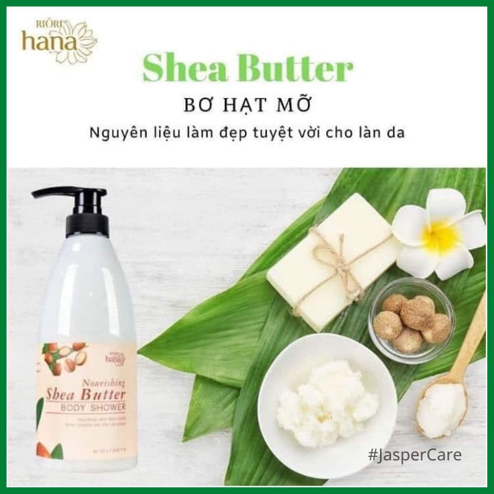 Sữa Tắm Dưỡng Ẩm Bơ Sữa Hạt Mỡ RIORI Nourishing Shea Butter Body Shower 750g - Chiết Xuất Sữa Dê và Bơ Hạt Mỡ