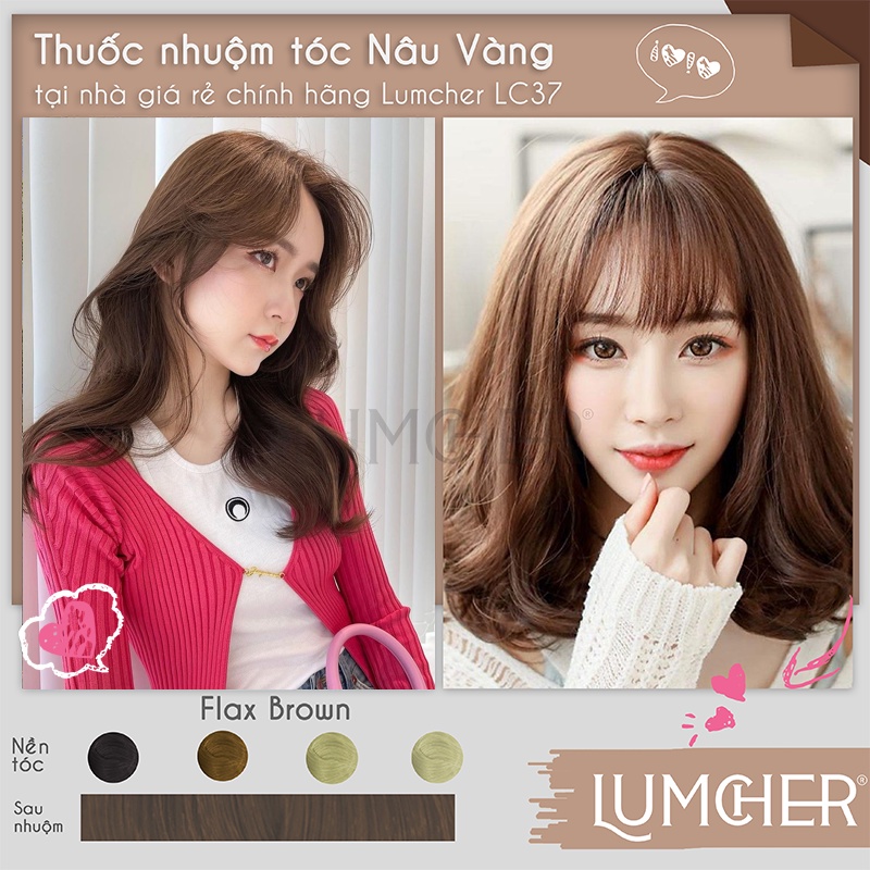 Thuốc nhuộm tóc Nâu Vàng tại nhà giá rẻ chính hãng Lumcher LC37