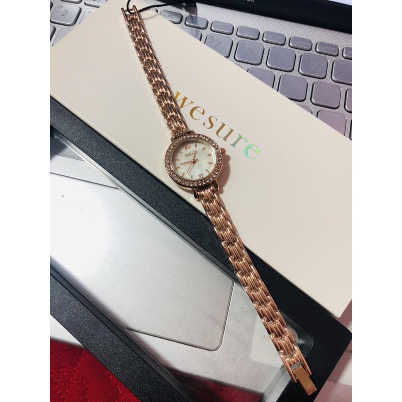 [Full box ] Đồng hồ nữ dây kim loại We.sure mặt tròn nhỏ case 26
