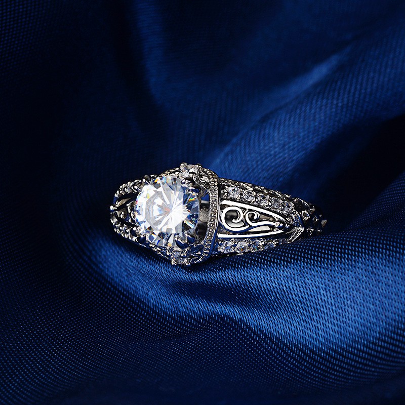 Nhẫn Aifei chất liệu bạc sterling 925 đính đá dành cho nữ R776