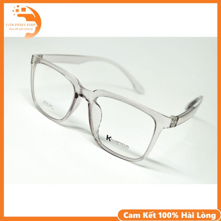 💕HOT SALE💕Gọng Kính Vuông Bo Tròn Nam Nữ Chất Liệu Nhựa Dẻo Hàn Quốc, Phong Cách Unisex - Xám/Cam/Hồng, Freesize