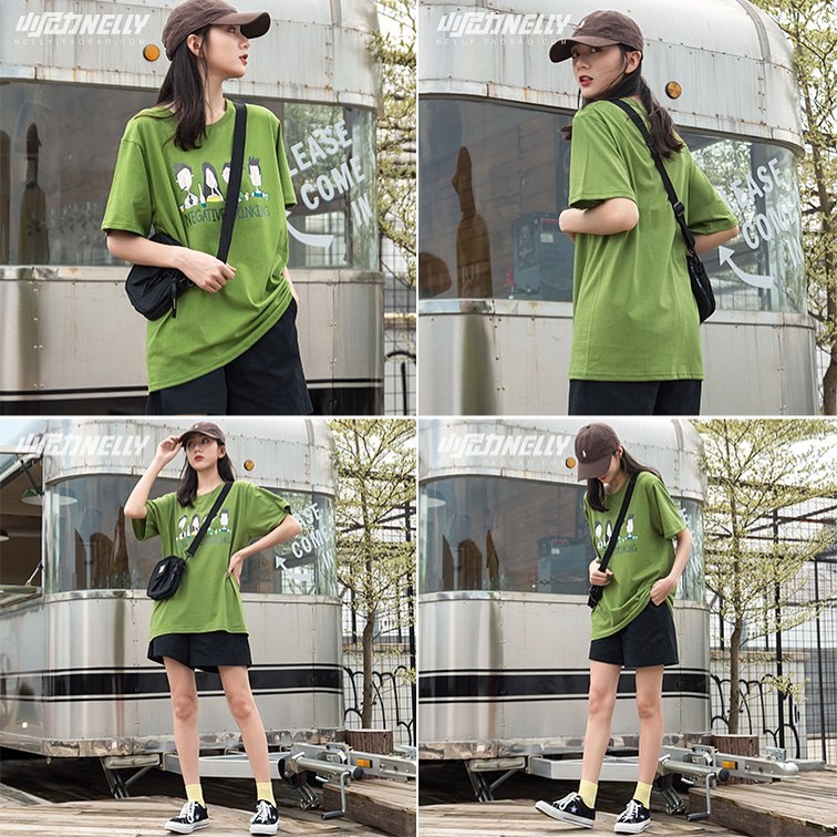 Áo phông in hình trước ngực vải cotton mặc siêu thích, form rộng nam nữ đều mặc được