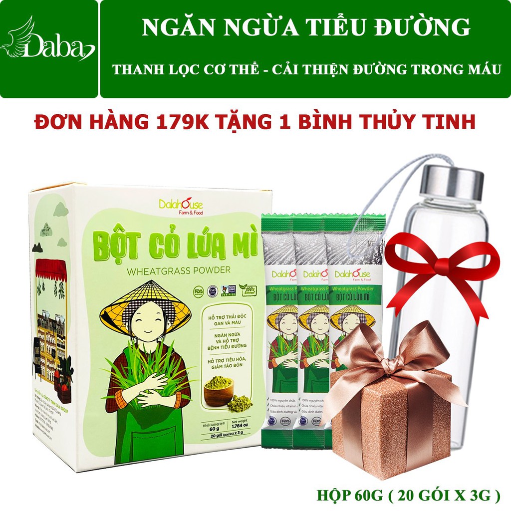 Bột Cỏ Lúa Mì nguyên chất sấy lạnh Dalahouse 50g