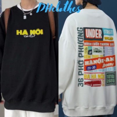 Áo Hoodie chất NỈ  under Hà Nội, ÁO phom Rộng 100% Cotton Nam Nữ Unisex -In Hình DH Local Brand HN1 | BigBuy360 - bigbuy360.vn