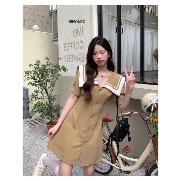 Đầm sơmi phối cổ H94 ( có bigsize )