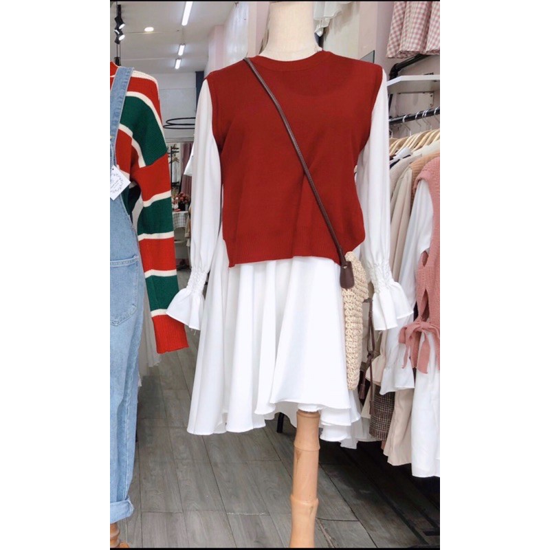 sét váy mix gile len