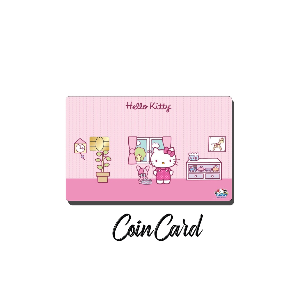 &quot; Hello Kitty &quot;( Decal dán Thẻ ATM, debit, thẻ từ, thẻ chung cư, bảo vệ thẻ) | Dán thẻ ATM COINCARD